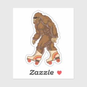 Funny Bigfoot Roller Skating 