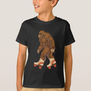 Funny Bigfoot Roller Skating  T-Shirt