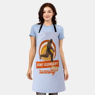 Funny Bigfoot Running Motivation Apron