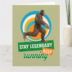 Funny Bigfoot Running Motivation Card
