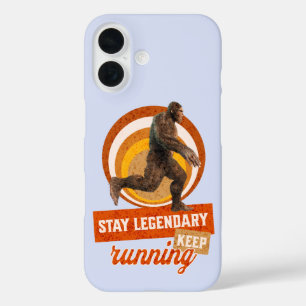 Funny Bigfoot Running Motivation iPhone 16 Case