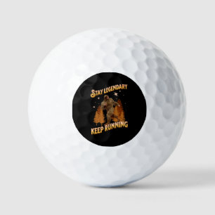 Funny Bigfoot Running Motivation Golf Balls