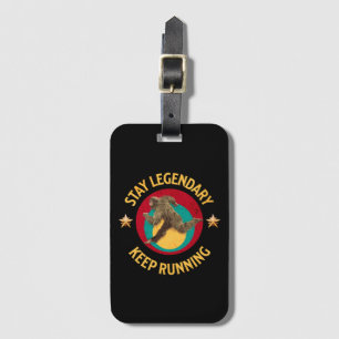 Funny Bigfoot Running Motivation Luggage Tag