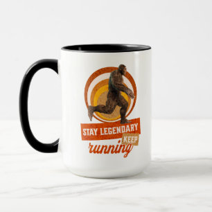 Funny Bigfoot Running Motivation Mug