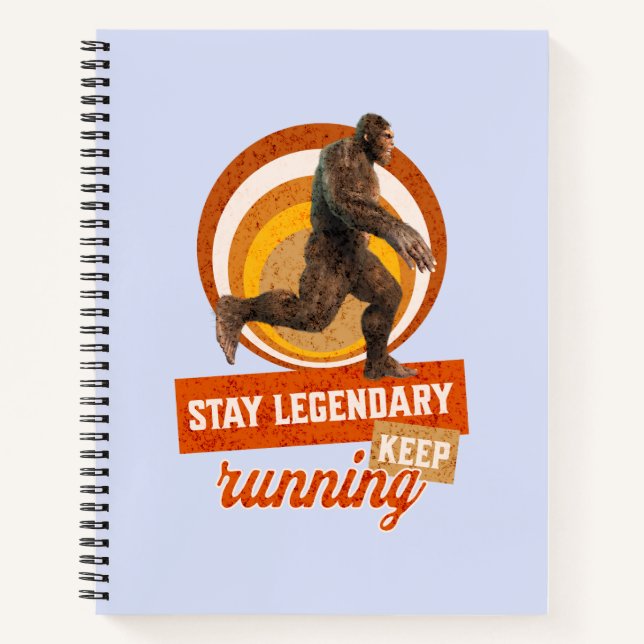Funny Bigfoot Running Motivation Notebook (Front)