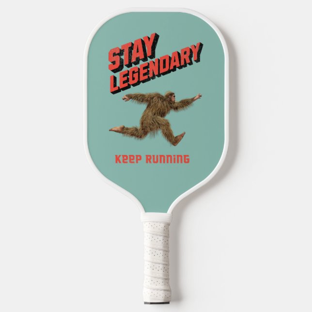 Funny Bigfoot Running Motivation Pickleball Paddle (Front)
