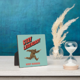 Funny Bigfoot Running Motivation Plaque