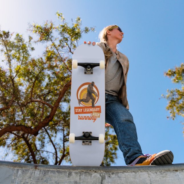 Funny Bigfoot Running Motivation Skateboard (Outdoor 1)