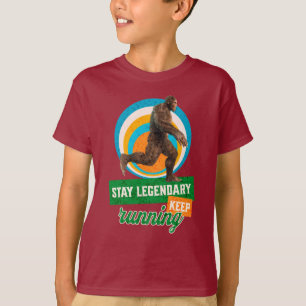 Funny Bigfoot Running Motivation T-Shirt