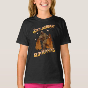 Funny Bigfoot Running Motivation T-Shirt