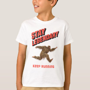 Funny Bigfoot Running Motivation T-Shirt