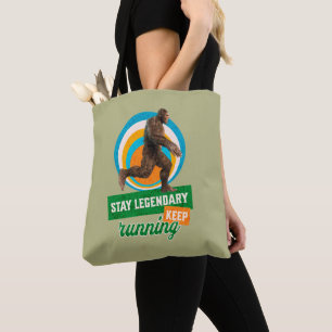 Funny Bigfoot Running Motivation Tote Bag