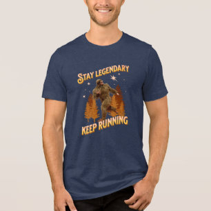 Funny Bigfoot Running Motivation Tri-Blend Shirt