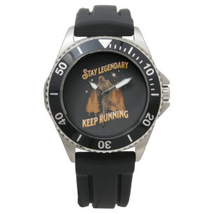 Funny Bigfoot Running Motivation Watch