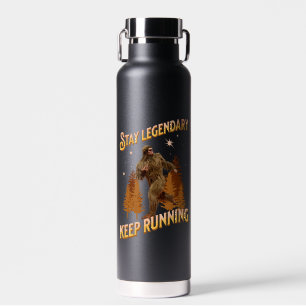 Funny Bigfoot Running Motivation Water Bottle
