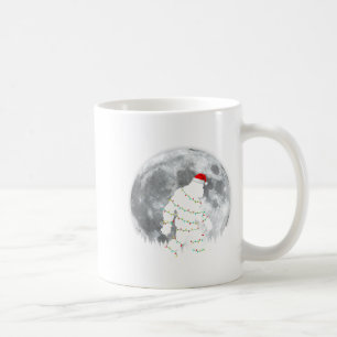 Funny Bigfoot Santa Moon Christmas Lights Xmas Sas Coffee Mug