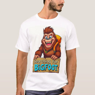 Funny Bigfoot Sasquatch Backpack In The Woods T-Shirt