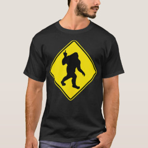 funny Bigfoot sasquatch crossing middle finger nov T-Shirt