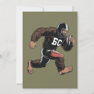 Funny Bigfoot Sasquatch Fantasy Football Sport   Invitation