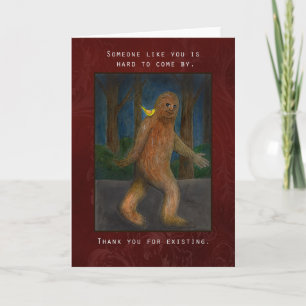 Funny Bigfoot Sasquatch Love Anniversary Card