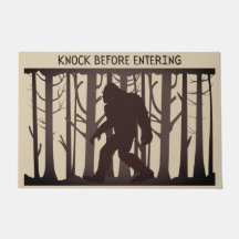 Funny Bigfoot Sasquatch silhouette knock before 