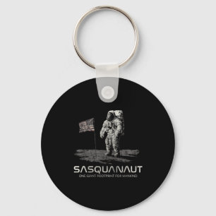 Funny Bigfoot Sasquatch Space Sasquanaut  Keychain