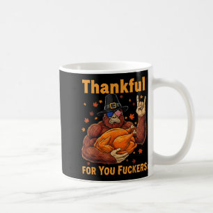 Funny Bigfoot Thanksgiving Thankful For You Forers Coffee Mug