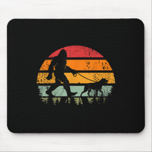Funny Bigfoot Walking Dog Labrador Retriever Dad S Mouse Pad