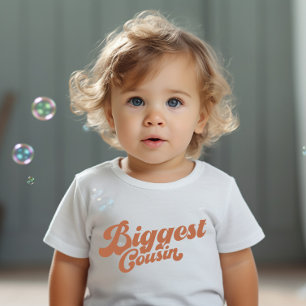 Funny Biggest Cousin Brown Matching Family Baby T-Shirt