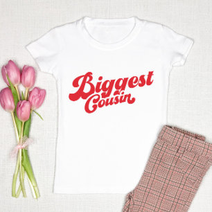 Funny Biggest Cousin Red Matching Family Baby T-Shirt
