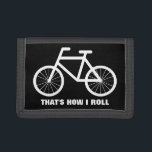 Funny bike wallet with bicycle quote<br><div class="desc">Funny bike wallet with bicycle quote. Cute Birthday or Christmas gift idea for men women and kids who love biking. Personalizable with name or monogram letter of your child. Customizable colour. Black and white.</div>
