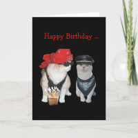 Funny Biker Cat Birthday