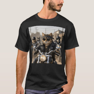 Funny Biker Cat Gang Motorcycle Meme Hyper T-Shirt