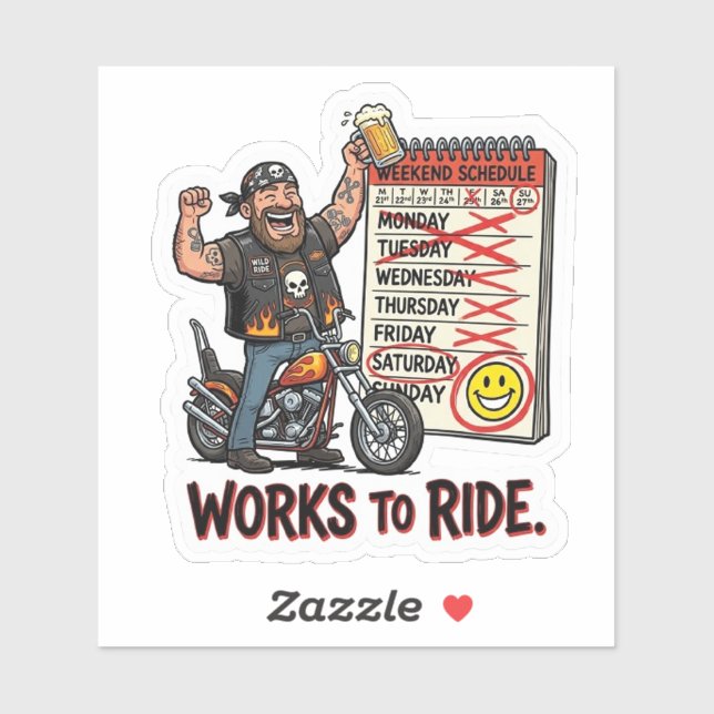 Funny Biker Sticker - Balance Is Found At Speed (Sheet)