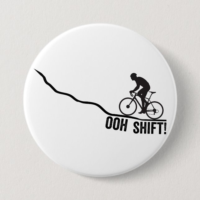 Funny Biker Using Shifters 3 Inch Round Button (Front)