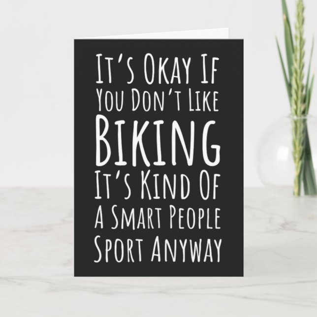 Funny Biking Cards Cycling Cyclist Humor Biker (Front)