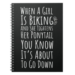 Funny Biking Gifts For Her Teen Girls Women Biker Notebook