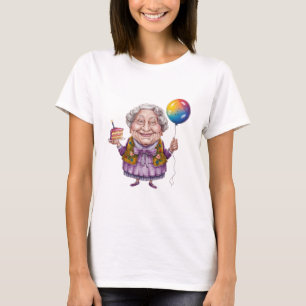 Funny Biking Grandma Birthday Party Art T-Shirt