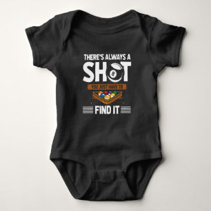 Funny Billard Quote Eight Ball Shot Baby Bodysuit