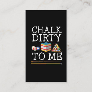 Funny Billards Player Pun Chalk Queue Humour Business Card