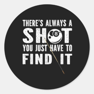 Funny Billards Shirts For Men1  Classic Round Sticker