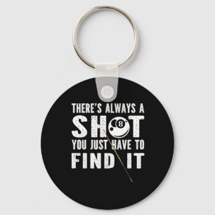 Funny Billards Shirts For Men1 Keychain