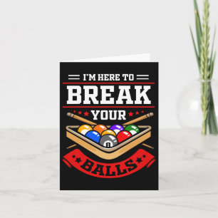 Funny Billiard Outfit For Pool Billiard Player  Card