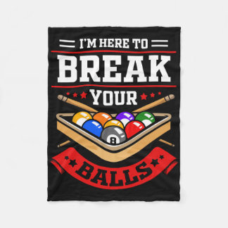 Funny Billiard Outfit For Pool Billiard Player Fleece Blanket