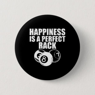 Funny Billiard Pool Game Night Happiness Is A Perf 2 Inch Round Button
