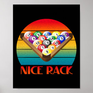 Funny Billiards 9 Ball Pool Player Vintage Nice Ra Poster