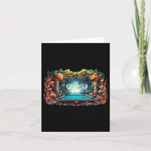 Funny Billiards Art Billiards Playing Pool Players Card
