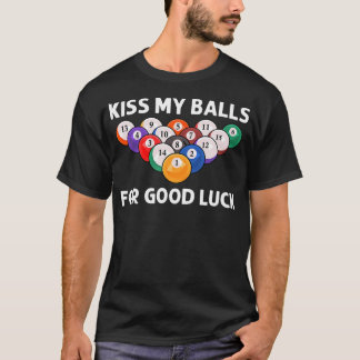 Funny Billiards Art For Men Boys Billiard Lover Po T-Shirt