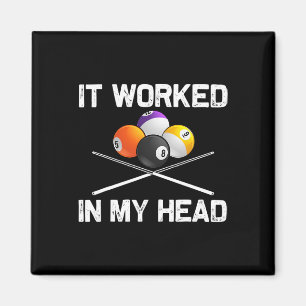 Funny Billiards Art For Men Women Billiard Lover P Magnet