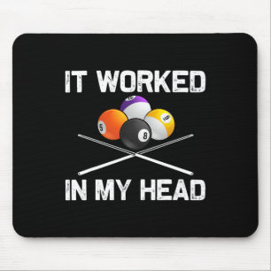 Funny Billiards Art For Men Women Billiard Lover P Mouse Pad